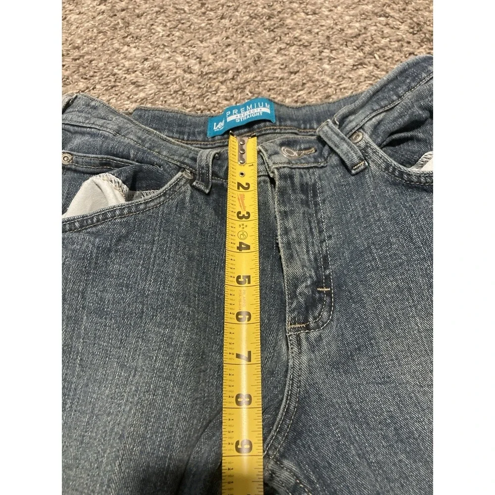 Lee Premium Select Straight Jeans Boys Size 18 R M Wash Blue Denim 31x31